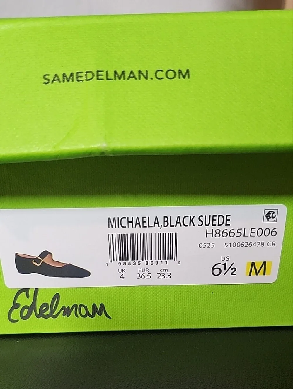Sam Edelman Black Suede Mary Jane Loafers